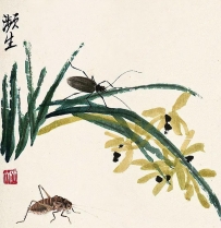 齐白石画兰花欣赏